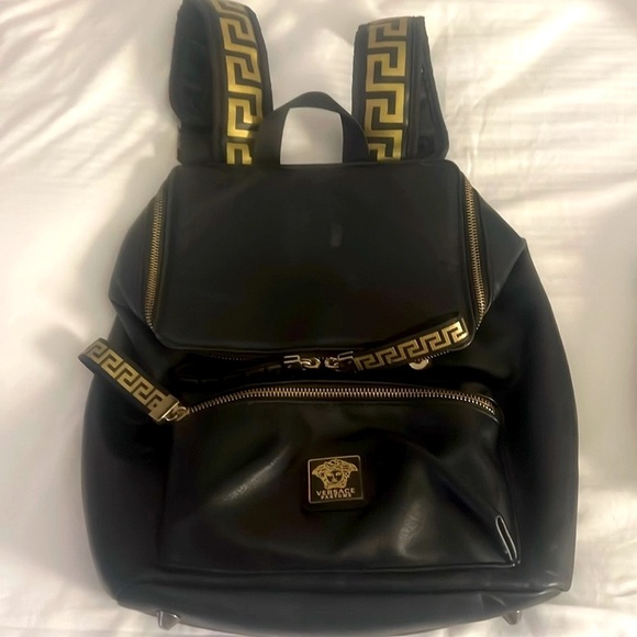 Versace Parfums Black/Gold Luxe Backpack
